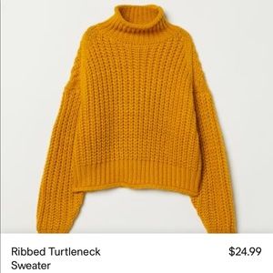 H&M mustard color turtle neck 💛 new w/o tag